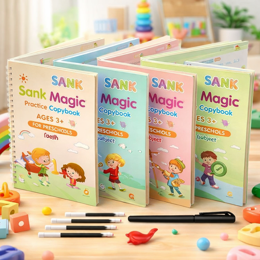 Sank Magic Practice Copybook Set (4 Books + Pen + Refills) – Ages 3+