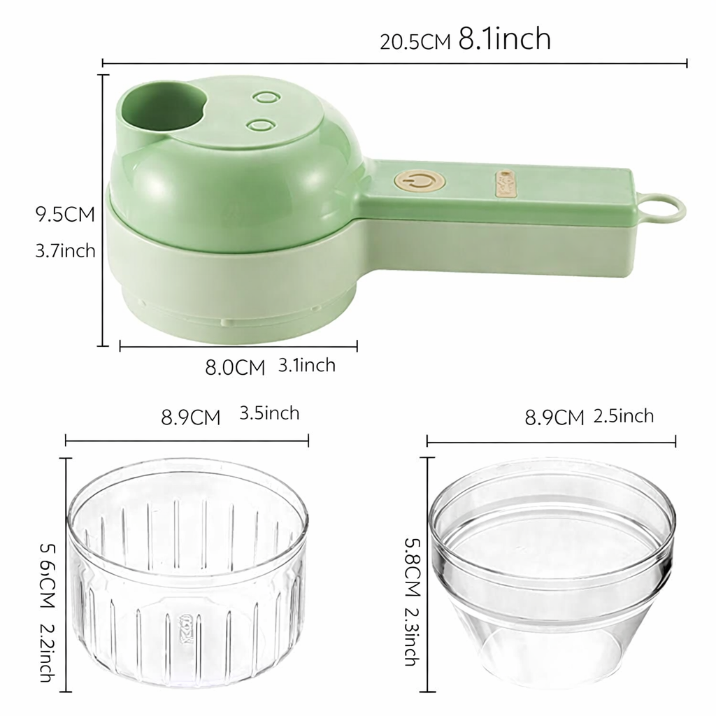 4 in 1 Portable Electric Vegetable Cutter Set