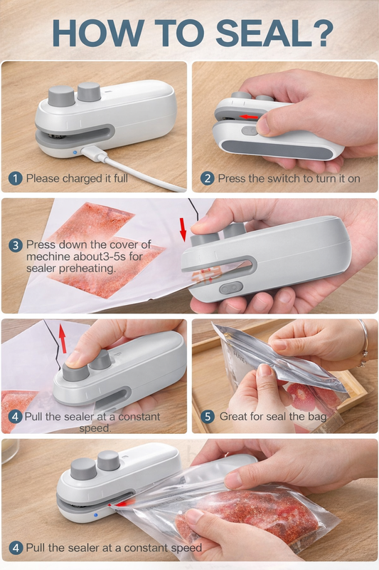 Portable Sealing Machine | 2 in 1 Usb Sealer Machine