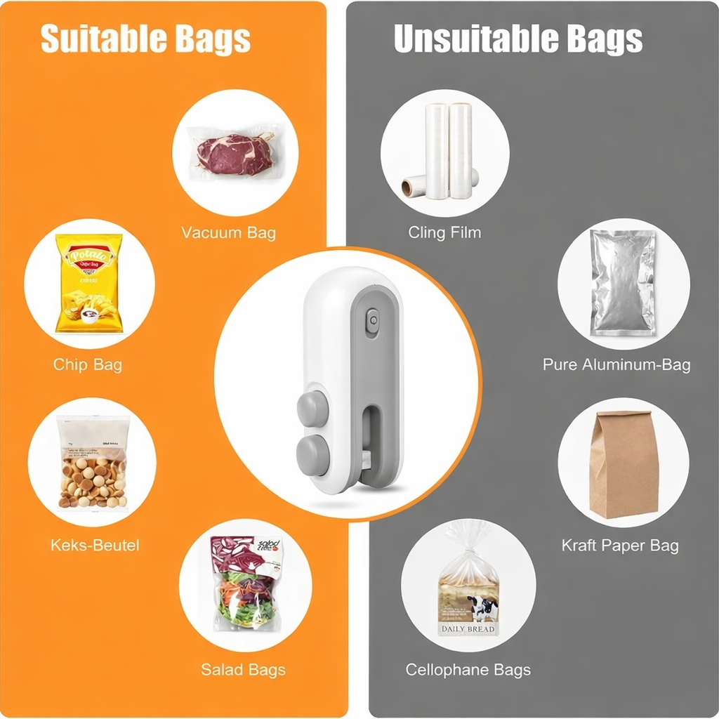 Portable Sealing Machine | 2 in 1 Usb Sealer Machine